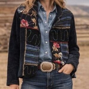 Vintage Patchwork Artisan Jacket | Mixed Media | Size M